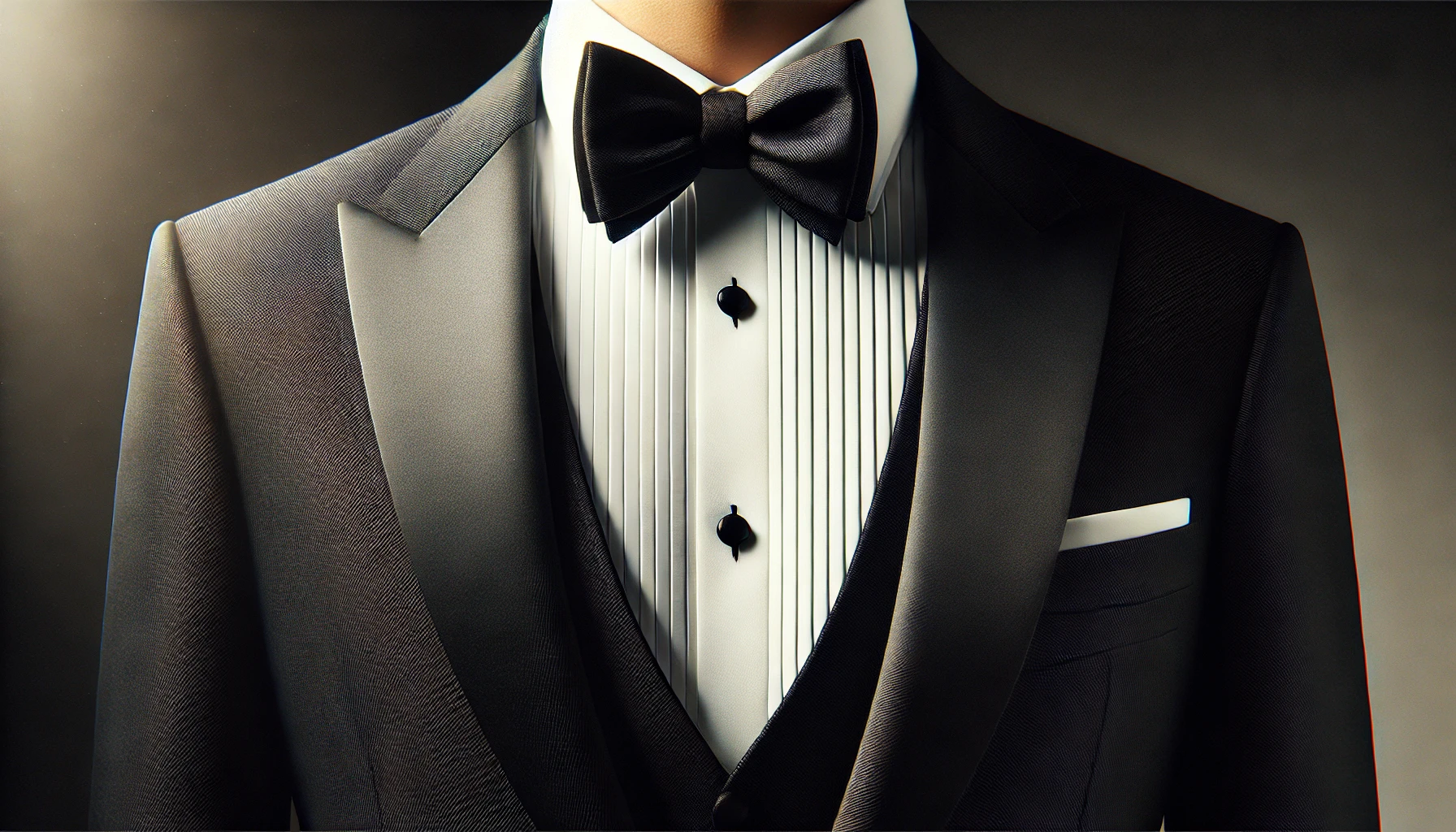 A peak lapel tuxedo